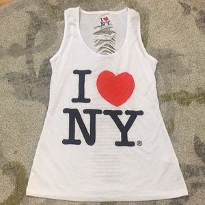 Edgy, I ❤️NY tank top